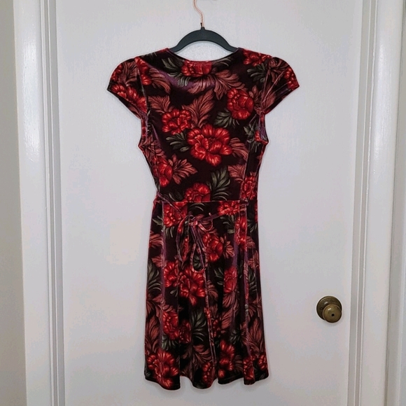 Velvet Wrap Dress - Picture 3 of 4